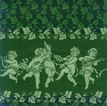 s7886 - Bacchanten - green - Servietten - Packung - 20 Stück