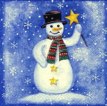 s7888 - Happy Snowman - Servietten - Packung - 20 Stück