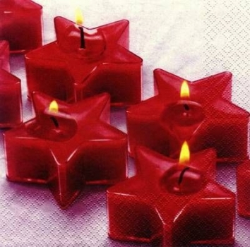 s7902 - Candlestar - rot - Servietten - Packung - 20 Stück