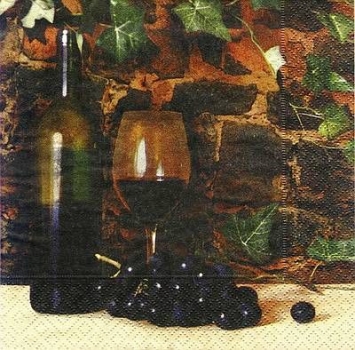 s7915 - Landpartie - burgund/rost - Servietten - Packung - 20 Stück