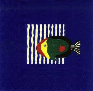 s7918 – Fisch – Servietten – 33 x 33 cm - Packung – 20 Stück