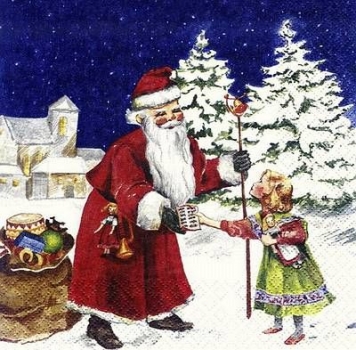 s7941 - Santa bring you Joy - Servietten - Packung - 20 Stück