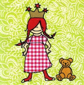 s7986 – Prinzessin – Servietten – 33 x 33 cm - Packung – 20 Stück