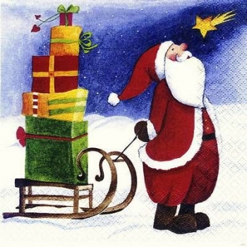 s8132 - Santas Dream - Servietten - Packung - 20 Stück
