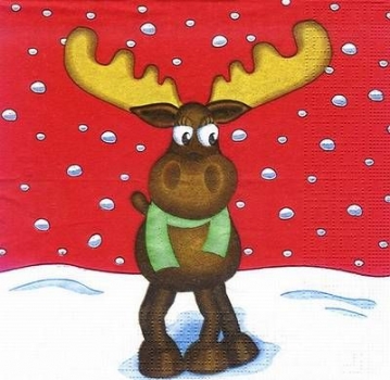 s8168 - Fanny Moose - red - Servietten - Packung - 20 Stück