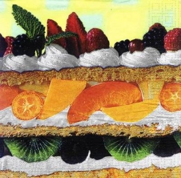 s8170 - Fruit Cake - Napkins - Package - 20 pcs.