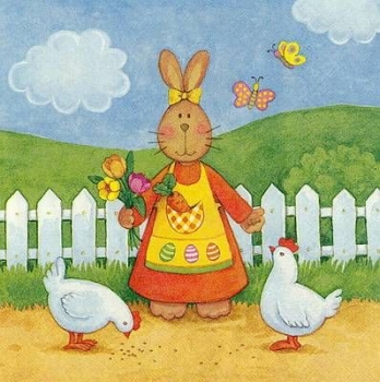 s8230 - Rabbit Girl - Servietten - Packung - 20 Stück