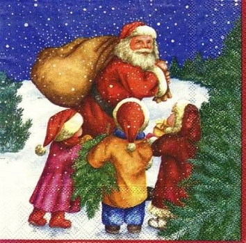s8261 - Father Christmas - Servietten - Packung - 20 Stück