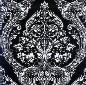 s8298 - Grandeur - black - Servietten - Packung - 20 Stück.