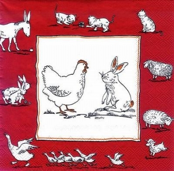 s8306 - Whats up - red - Servietten - Packung - 20 Stück