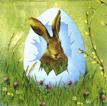 s8334 - Easter Outlook - blue - Servietten - Packung - 20 Stück