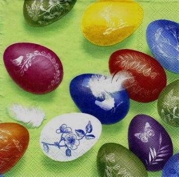 s8361 - Happy Easter - green - Servietten - Packung - 20 Stück