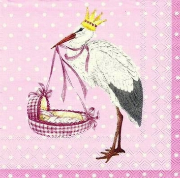 s8389 - Baby Airways - rose - Servietten - Packung - 20 Stück