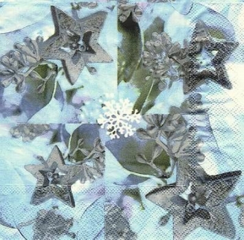 s8416 - Silver Stars - Servietten - Packung - 20 Stück