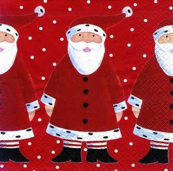 s8463 - Weihnachtsmann - rot - Servietten - Packung - 20 Stück
