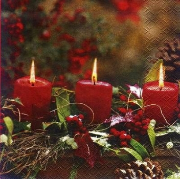 s8470 - Kerzenstimmung - Servietten - Packung - 20 Stück