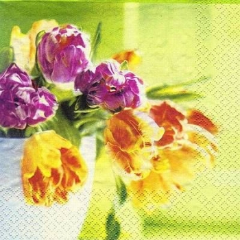 s8480 – Tulpenstrauß - Napkins - Package - 20 pcs..