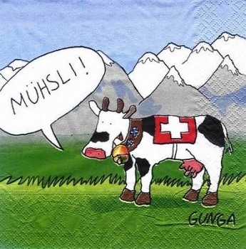 s8499 – Mühsli - Servietten - Packung - 20 Stück