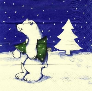 s8505 - Icebear Thief  - Servietten - Packung - 20 Stück