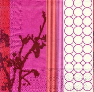 s8507 - Circles u. Flowers - Servietten - Packung - 20 Stück