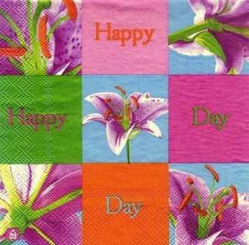 s8512 - Happy Day - Servietten - Packung - 20 Stück