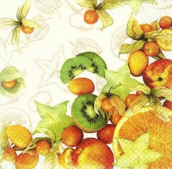 s8544 - Obstsalat - Napkins - Package - 20 pcs.