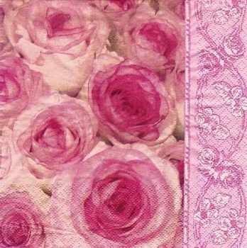 s8585 - Sweet Roses - Napkins - Package - 20 pcs.