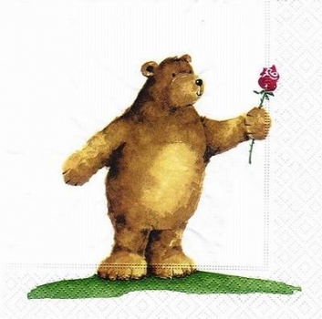 s8608 -  Charming Bear - Servietten - Packung - 20 Stück.