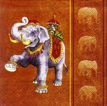 s8631 - Indian Elephant - Servietten - Packung - 20 Stück