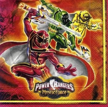 s8722 - Power Rangers - Servietten - Packung - 20 Stück