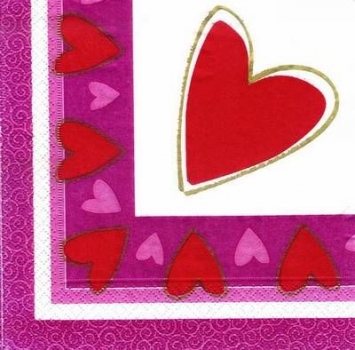 s8726 - I love you - Servietten - Packung - 20 Stück.