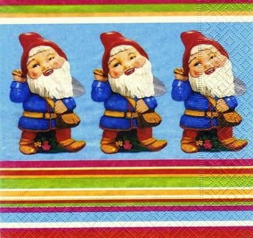 s8757 - Garden Gnomes - Servietten - Packung - 20 Stück