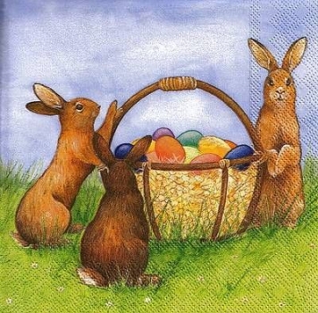 s8787 - Osterhasen - Servietten - Packung - 20 Stück