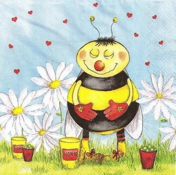 s8839 - Fleißiges Bienchen - Servietten - Packung - 40 Stück