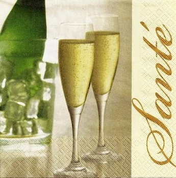 s8846 - Champagner - Servietten - Packung - 20 Stück