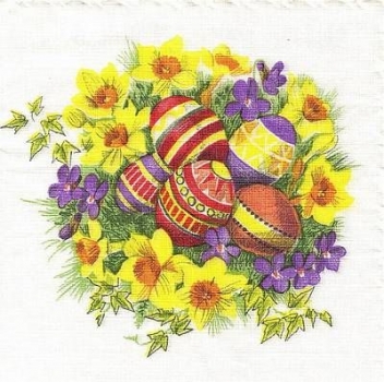 s8912 - Osternest - 1-lagig - Servietten von WIDA - Packung - 25 Stück
