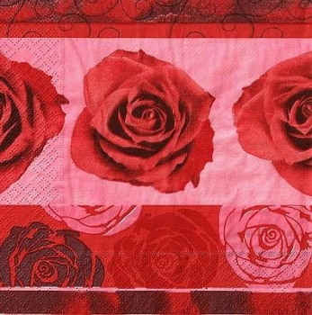 s8914 - Red Roses - Servietten - Packung - 20 Stück