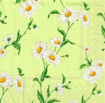 s8977 - Marguerite - green - Napkins - Package - 20 pcs.