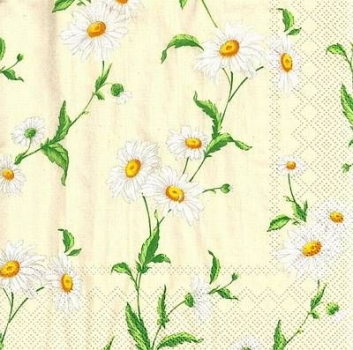 s8978 - Marguerite - cream - Napkins - Package - 20 pcs.