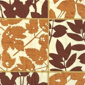 s8982 - Cut Velvet - brown - Napkins - Package - 20 pcs.