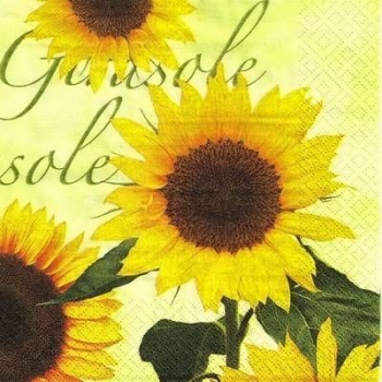 s9020 - Girasole - green - Napkins - Package - 20 pcs.
