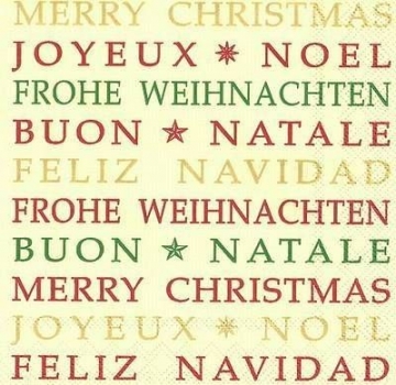 s9028 - Feliz Navidad - cream - Servietten - Packung - 20 Stück