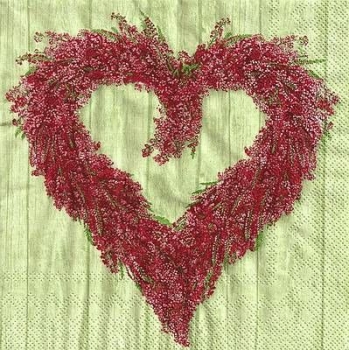 s9144 - Country Love - green - Servietten - Packung - 20 Stück