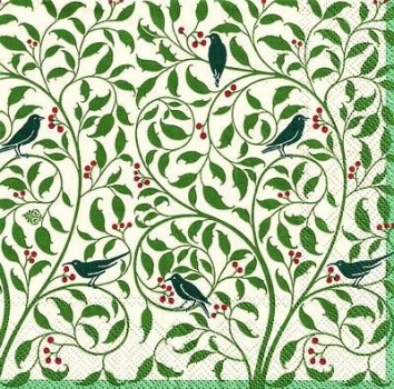 s9149  - Willow Birds - green - Napkins - Package - 20 pcs.