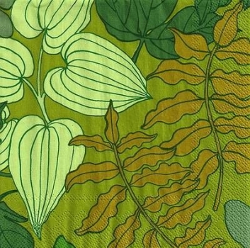 s9151 - Petala - green olive - Napkins - Package - 20 pcs.