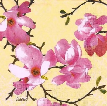 s9155 - Magnolia - creme - Servietten - Packung - 20 Stück