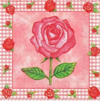 s9174 - Rose - Servietten - Packung - 40 Stück