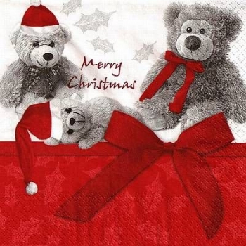 s9220 - Bears with Bow - Napkins - Package - 20 pcs.
