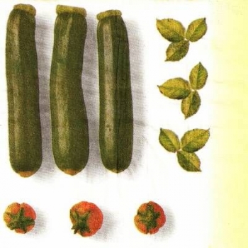 s9246 - Zucchini - Servietten - Packung - 30 Stück