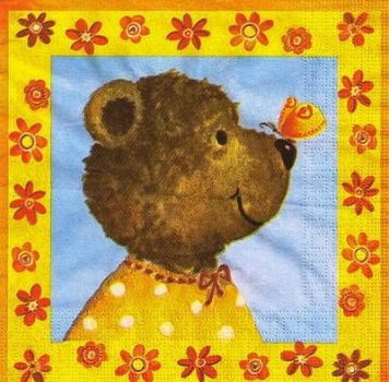 s9253 - Teddybaer - Servietten - Packung - 20 Stück